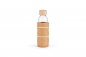 Preview: Glasflasche mit Korkummantelung und robustem Zirben-Holzdeckel. Entworfen nach dem Goldenen Schnitt und mit der Blume des Lebens. Ökologisch, nachhaltig und fair produziert. Lagoena Trinkflasche 0,5 l
